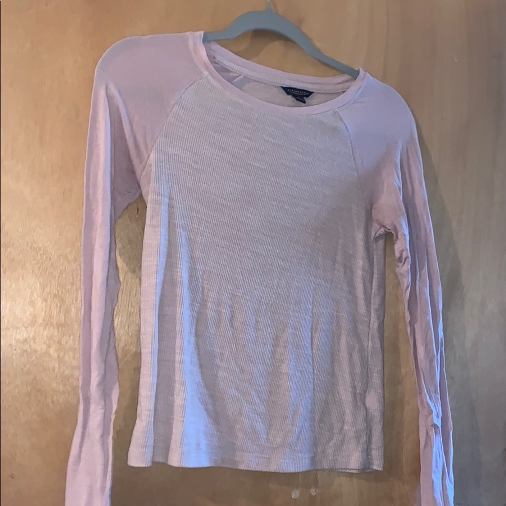long sleeve pink tee